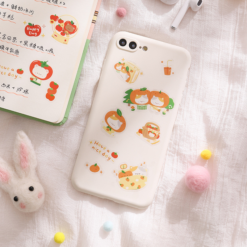 Set Sticker chủ đề Pet & Fruit trang trí Sổ, Planner,... - Case Sover