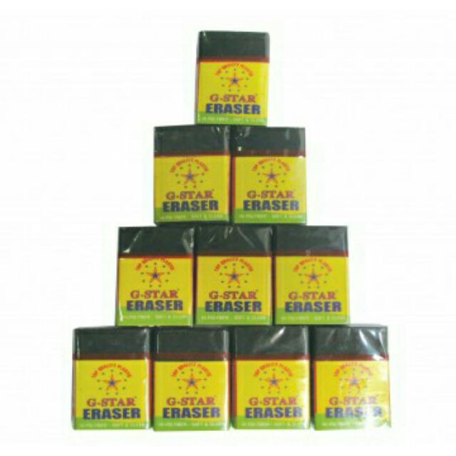 Combo 3 viên Gôm-Tẩy GSTAR Trắng-Đen-Màu E207 E108