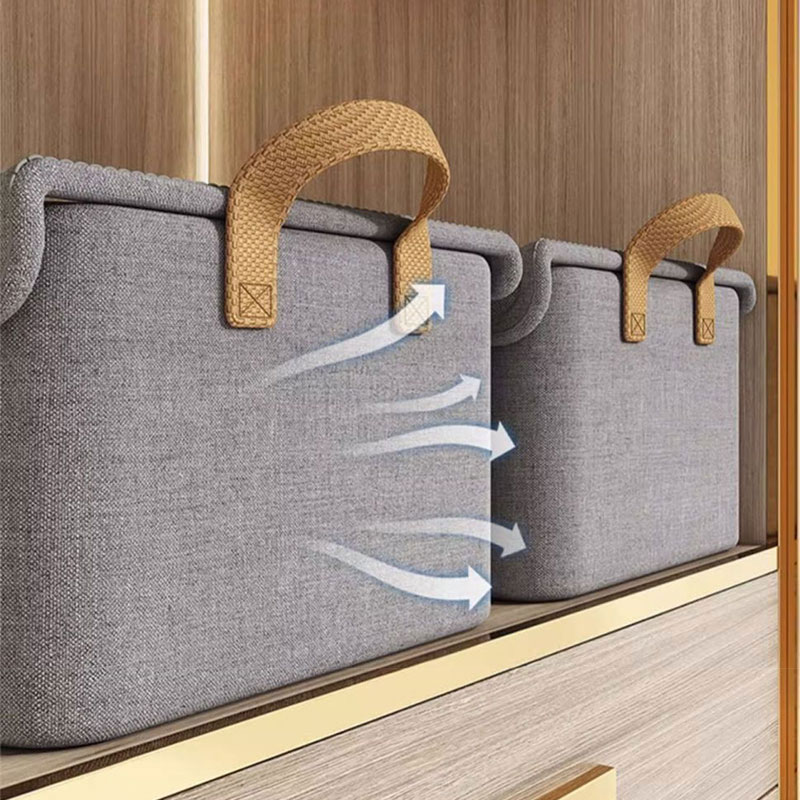 MUSHIQI [Miễn Phí Vận Chuyển]Hộp lưu trữ tủ quần áo gia đình hộp lưu trữ đa chức năng gấp hộp lưu trữ hộp lưu trữ đặc biệt cho Giỏ quần áo vải, túi vải, với nắp gấp là thuận tiện cho việc lưu trữ và tiết kiệm không gian.