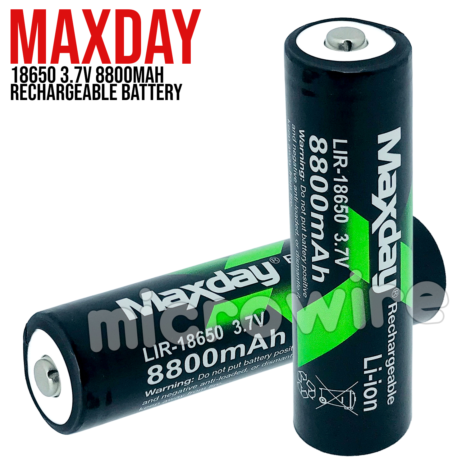 Batería Recargable Maxday LIR-18650 3.7V 8800mAh Li-Ion