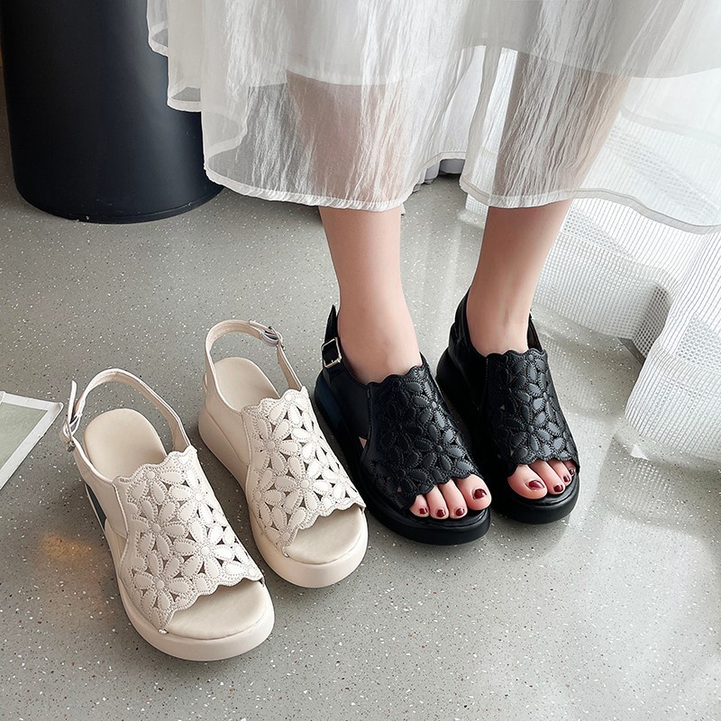 Giày Sandal Đế Xuồng Thời Trang Dành Cho Nữ