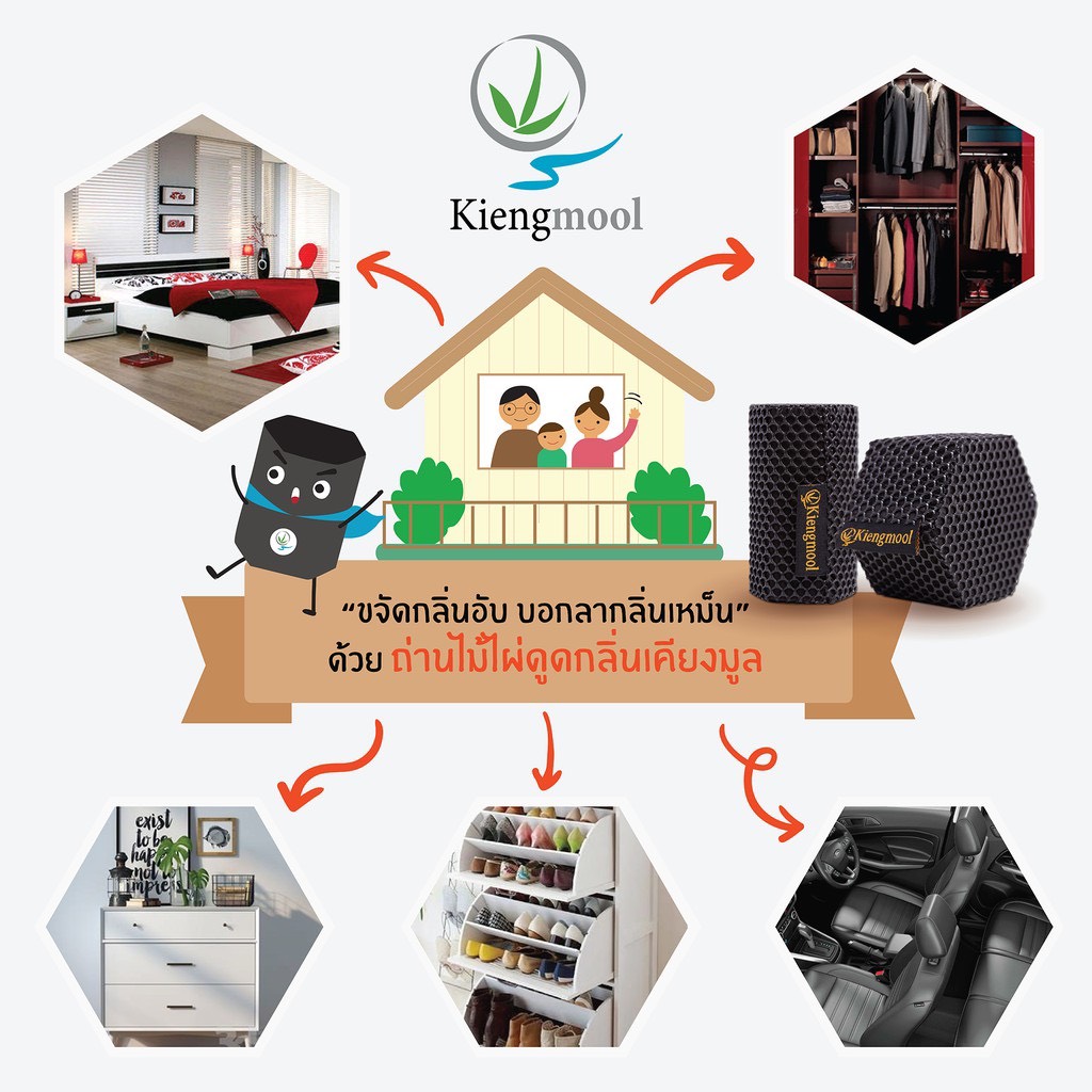 Ống khử mùi than tre Kiengmool Thái Lan