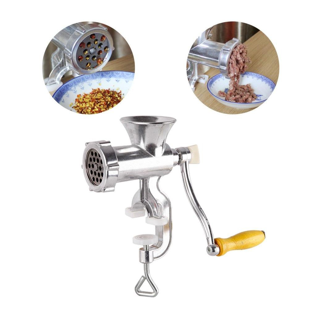 Máy xay thịt bằng tay inox( máy xay inox có cáng )