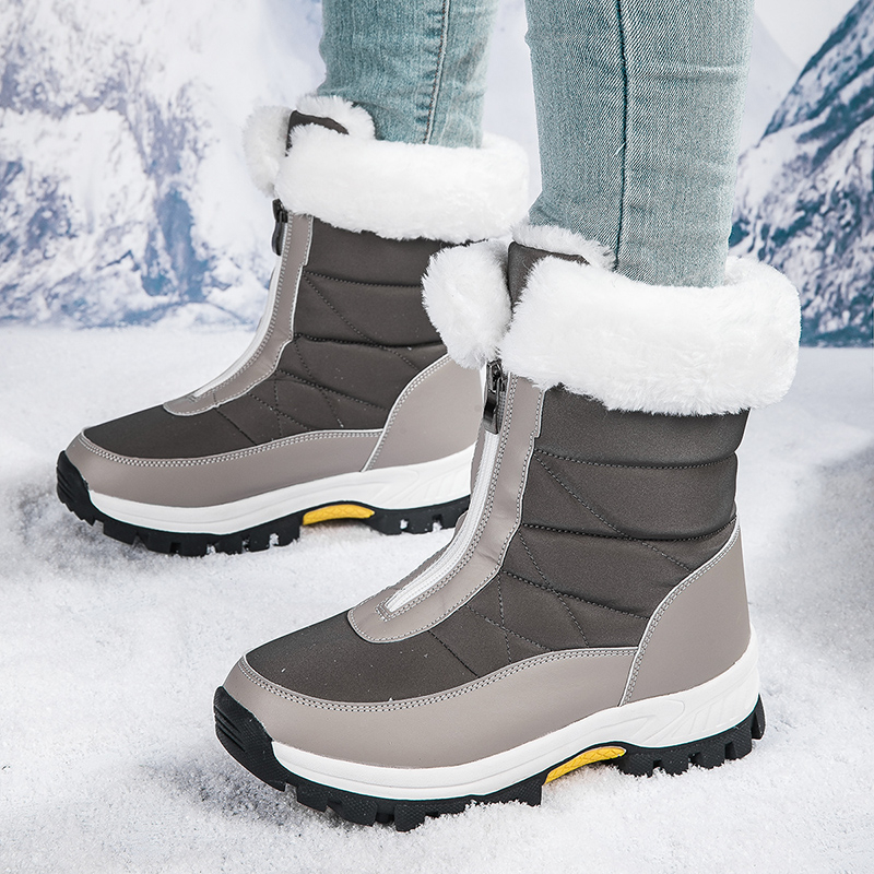 Outdoor Snow Boots Women Waterproof Anti-slip Winter Fleece Lining