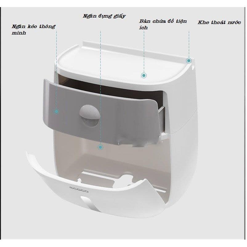 Hộp Đựng Giấy Vệ Sinh 2 Tầng ECoCo