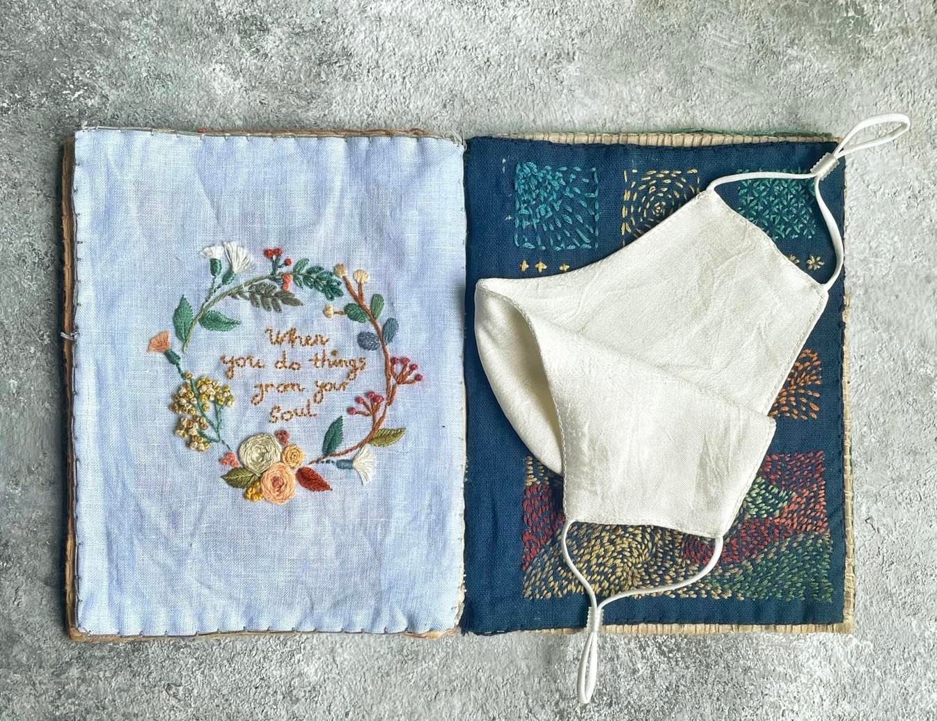 [Linen by Moriko] Khẩu trang 100% tơ tằm dệt tay