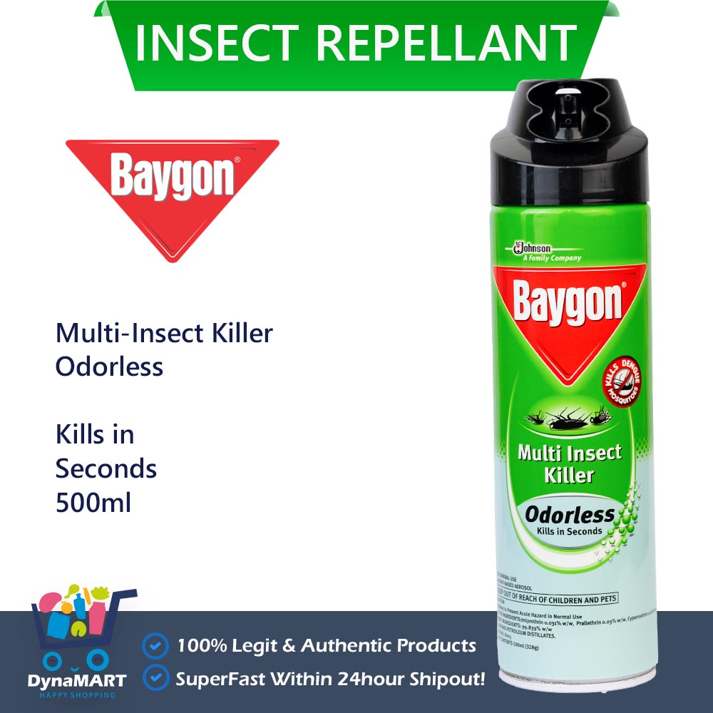 Baygon Multi Insect Killer Odorless 500ml (328g) Baygon Multi Insect