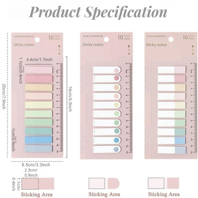 Stick Note Color Tabs 【Dream Sailing Store 】Vintage Colors Sticky Note Tabs, Writable Index ...