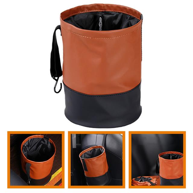 Folding Trash Can, Upgrade Wall Mounted Folding Waste Bin, Hanging