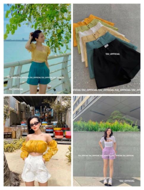 Quần short nữ, quần sooc nữ gập gấu siêu sang