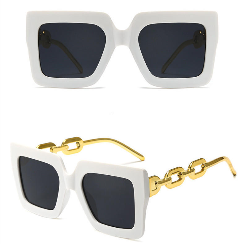 1PC Unisex Sunglasses for woman Square Chain Sunglasses Shade Retro Fashion Aesthetic Shades Women Sunglass