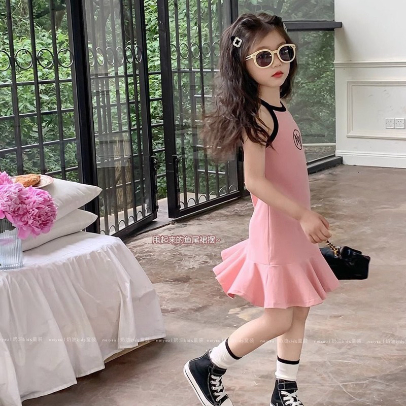 Váy đầm 2 dây đuôi cá CS100 Kuromi cho bé gái