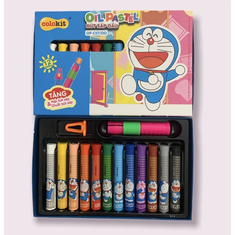 BÚT SÁP DẦU COLOKIT DORAEMON OP-C07/DO 12 MÀU
