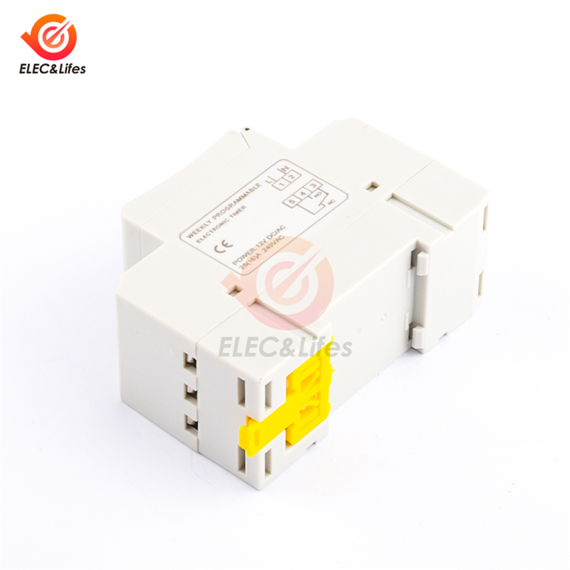 Electronic Weekly 7 Days Programmable Digital Time Relay Timer Switch ...