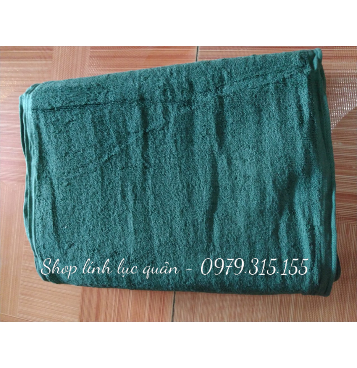 Khăn mặt (khăn tắm) màu xanh lá kích thước 35x75cm