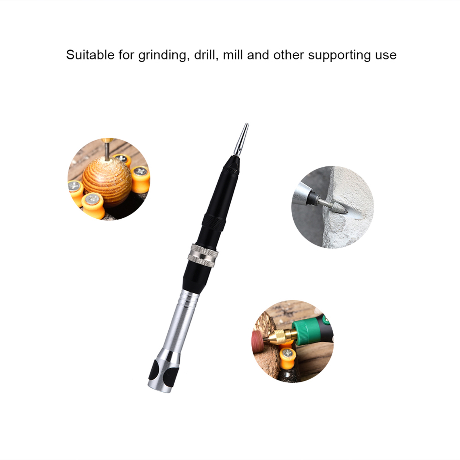 Durable Shaft Shank Engraving Hammer Handpiece Low Vibration Cordless Low Heating for Jewelry Shaft Machine Grinding Drill Mill