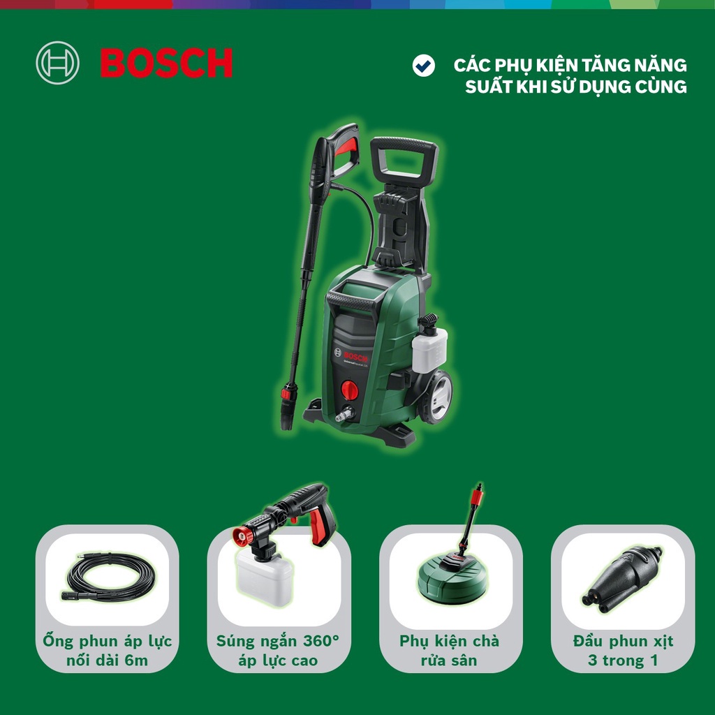 [Trả góp 0%] Máy phun xịt rửa Bosch Universal Aquatak 125