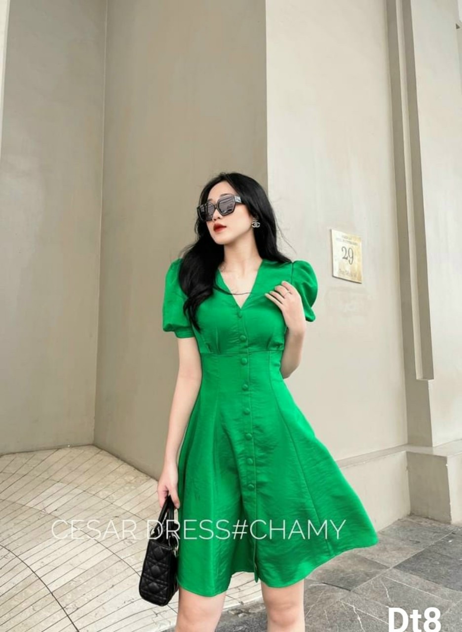 đầm phi lụa mẫu mới hàng thiết kế xinh lung linh ld22 ( V10)