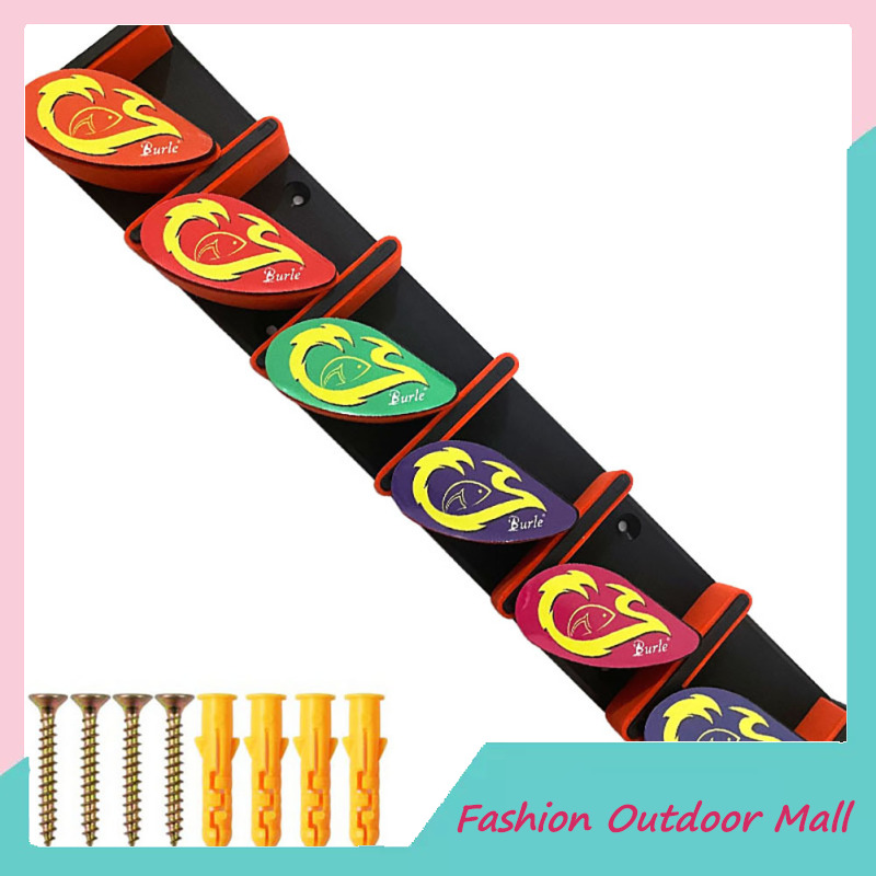 Vertical Fishing Rod Holder Wall Mounted Fishing Lure Rod Display Rack Fits Fishing Pole Diameter 3-19mm