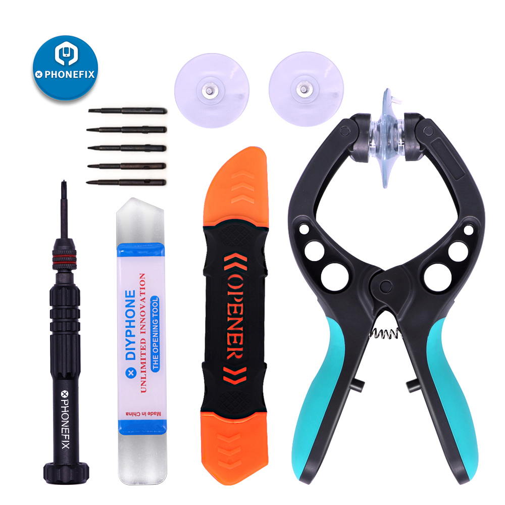 【StyleVoyager】4 in 1 Mobile Phone Repair Tools Kit LCD Screen Suction Cup Pry Opening Tool Screwdriver Set for iPhone X 8 7 6S 6 Plus Repair. 