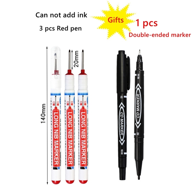 %E3%80%90The%20Quiet%20Page%E3%80%91Haile%20Can%20Add%20Ink%2020/30mm%20Deep%20Drill%20Hole%20Marker%20Long%20Nib%20Set%20Water%20Proof%20Decoration%20Construction%20Woodworking%20Paint%20Markers%20Pens%20-%20Image%202