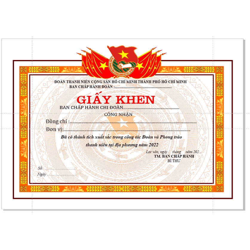 Giấy Khen Khổ A4, Khổ A5(In Nội Dung Theo Yêu Cầu)