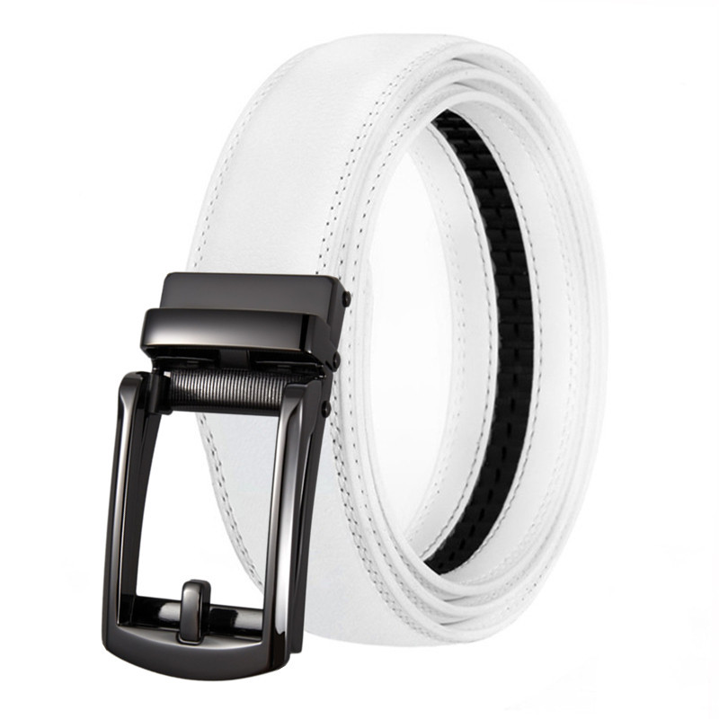 Strap Mens White Dress Belt MILORDE Men's Casual Leather Jeans