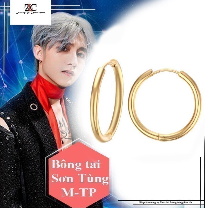 [HCM] (1 Cặp) Khuyên Tai Nam Phong Cách Idol Hàn Quốc Không Đen Không Gỉ