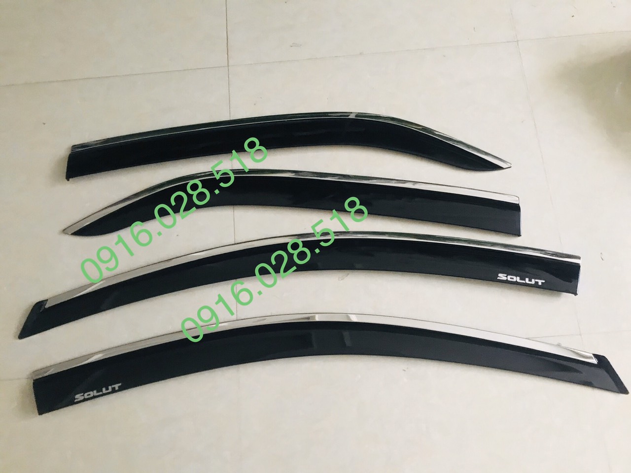 Vè che mưa chỉ inox cho xe kia soluto 2019-2020-2021-2022 loại dày ve mua xe o to