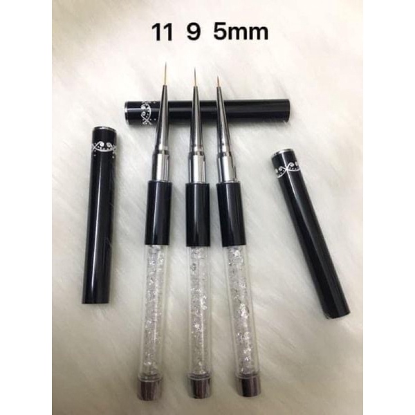 [HCM]Cọ Nét Cán Đá Cao Cấp 3 Size (5mm 9mm 11mm) - Cọ vẽ nail chuyên dụng (có bán từng chiếc)