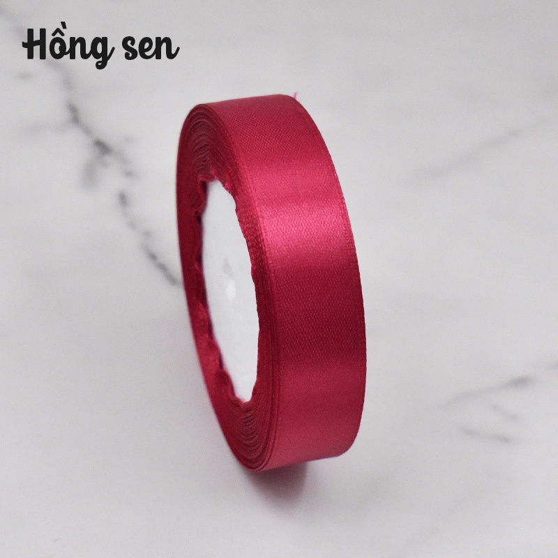 Cuộn ruy băng lụa trơn bản 2cm - Dùng làm nơ trang trí hộp quà, bó hoa