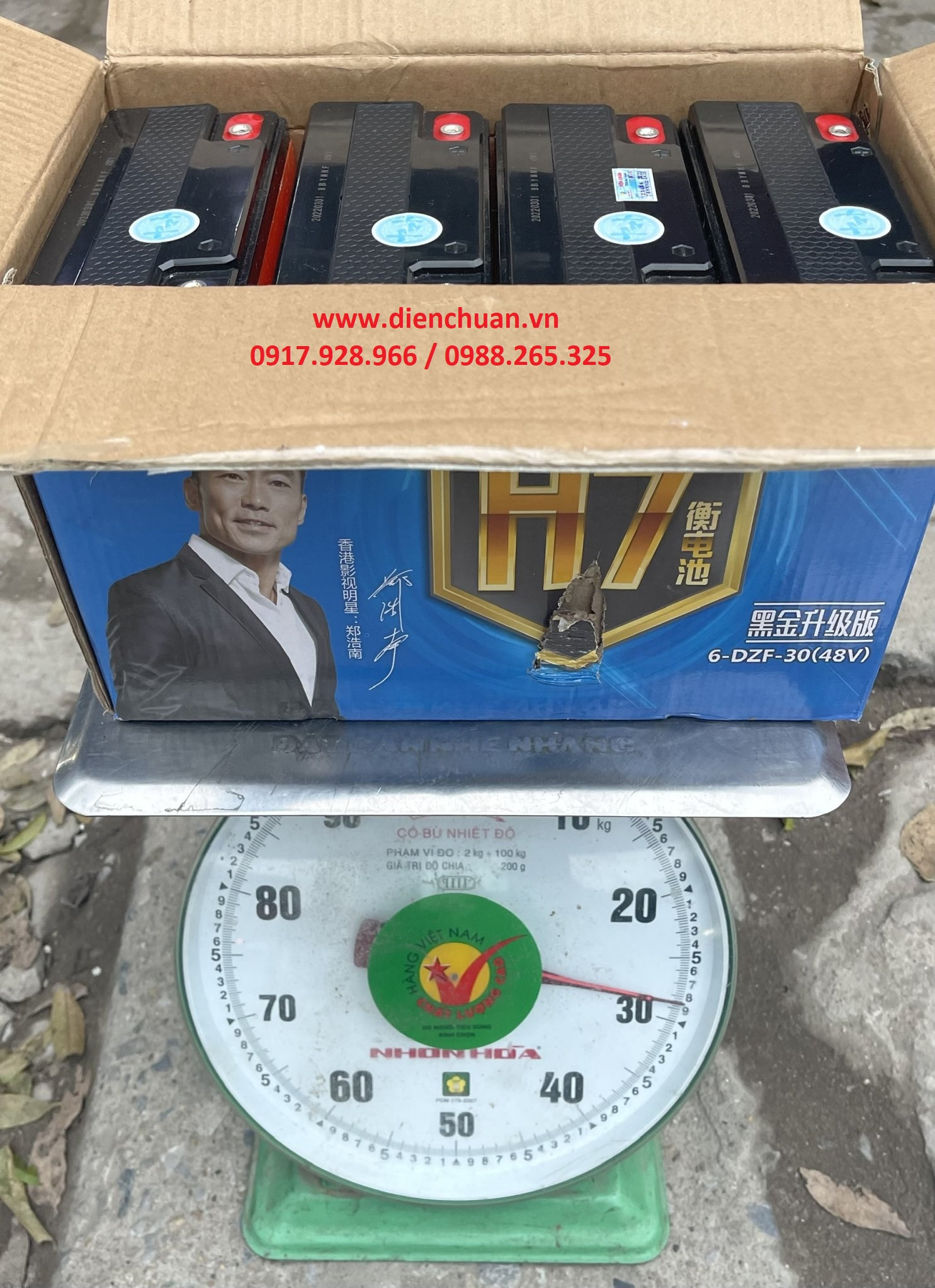 Bộ 4 bình xe đạp điện 48V-30AH YAMATO H7 (6-DZF-30 )
