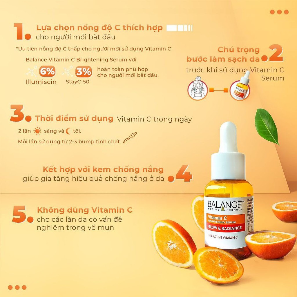 ]Serum Trắng Da Balance Active Formula Vitamin C Brightening 30ml