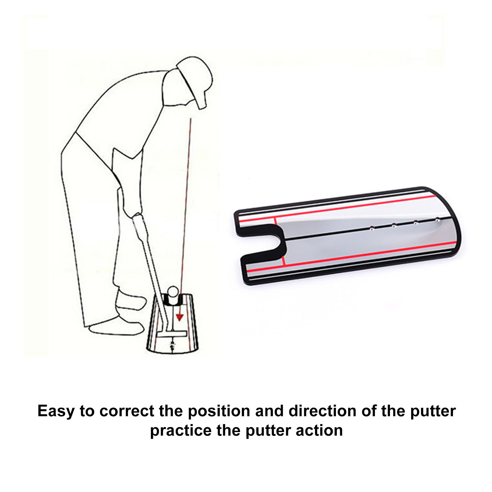 guyouzi® Golf Putter Training Aid Boost Progress with Golf Putter Corrector Improve Your Golf Swing with Portable Putting Corrector Boost Your Progress Today less Than