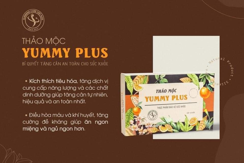Viên tăng cân thảo mộc Yummy Plus 3-6kg/ tháng (hộp 30v)
