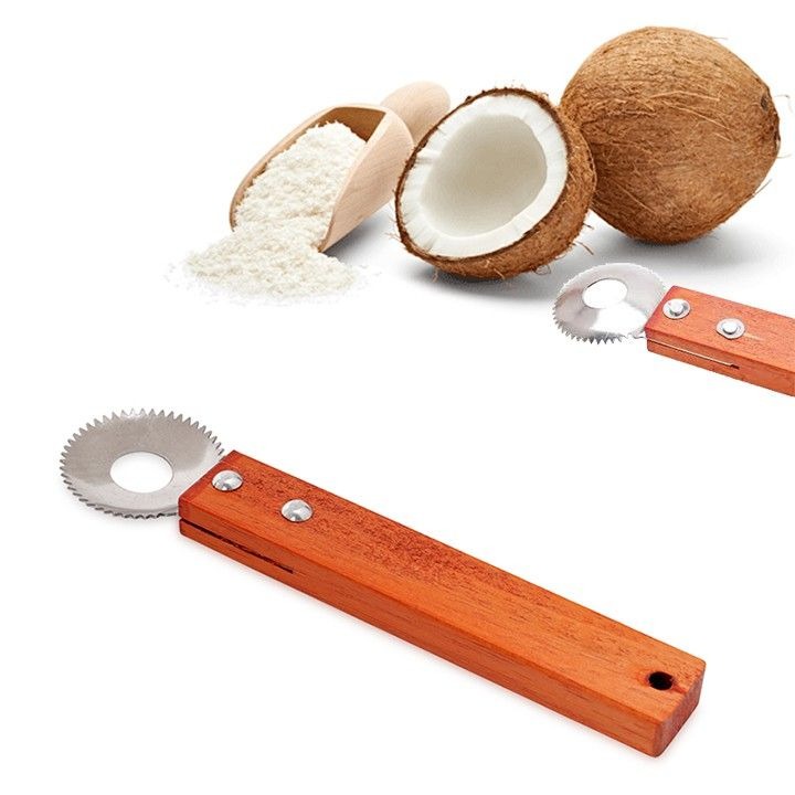 Dụng cụ nạo dừa cán gỗ
