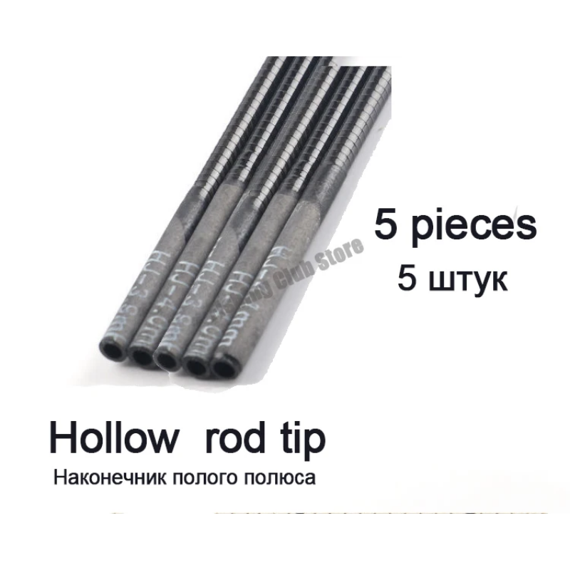 2.2mm-4.1mm 5 Pieces 80cm Fishing Rod Tip Spare Sections Taiwan Fishing Rod  Full Size Solid Hollow Carbon Rod Accessories Sturdy