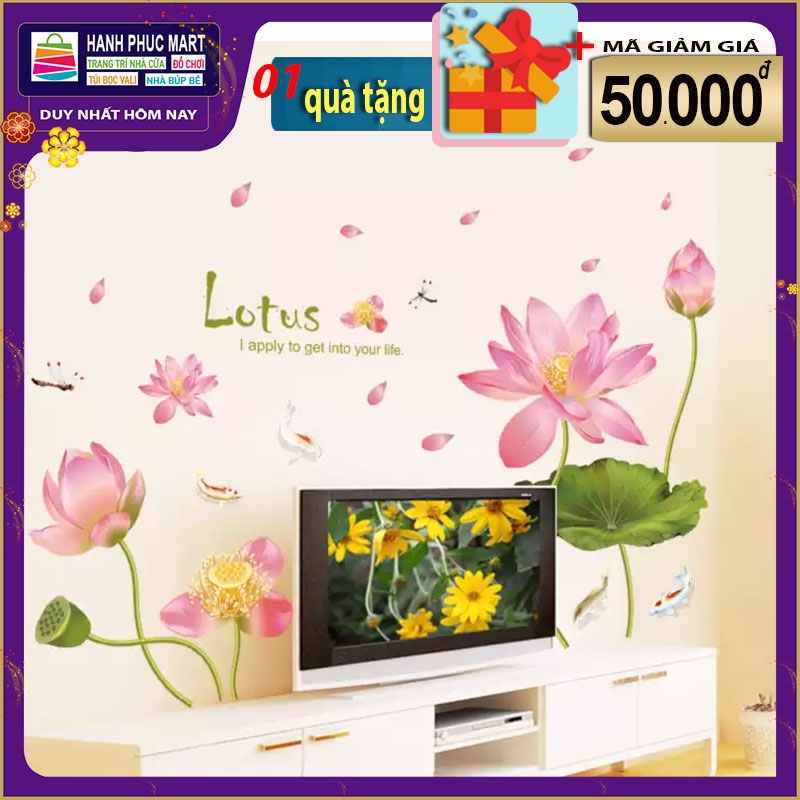 Decal dán tường HOA SEN - HPMXL8292