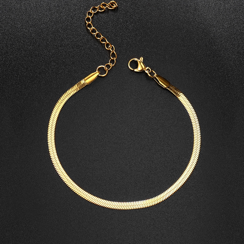 %E3%80%90Cheap%E3%80%91Simple%20Joker%20Stainless%20Steel%20Foot%20Chain%20Ladies%203/4/5MM%20Popular%20Vacuum%20Gold%20Plated%20Flat%20Snake%20Chain%20Cross-border%20Explosions%20Jewelry%20-%20Image%205