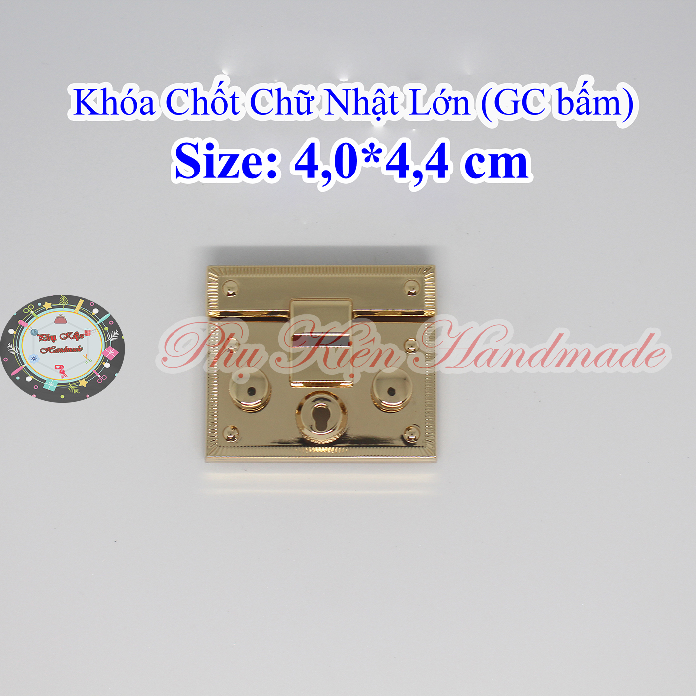 Khóa Chốt Chữ Nhật Lớn làm túi xách (GC bấm)