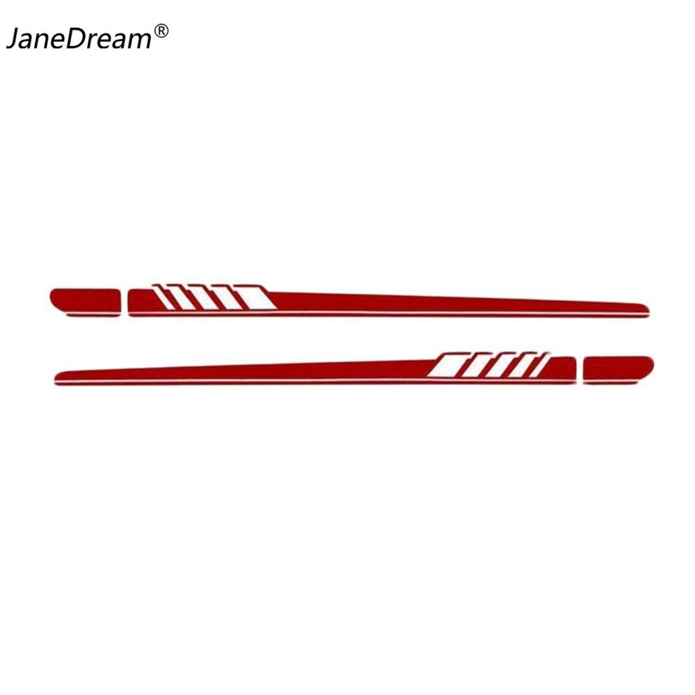 JaneDream 2pcs Car Stickers Car Auto Side Body Vinyl Decals Long Stripe Stickers Waterproof Auto DIY Sticker Car Styling