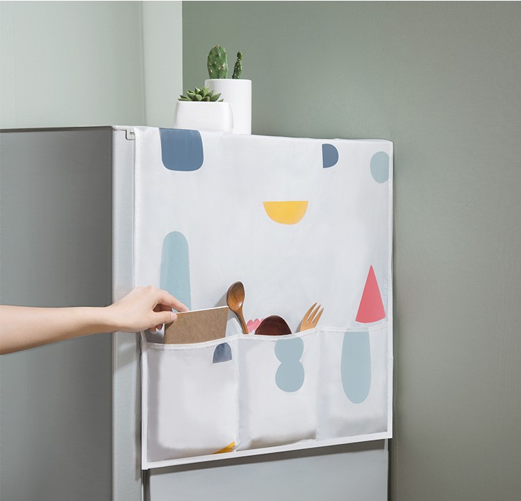 [HCM]Tấm phủ tủ lạnh có túi vải dù