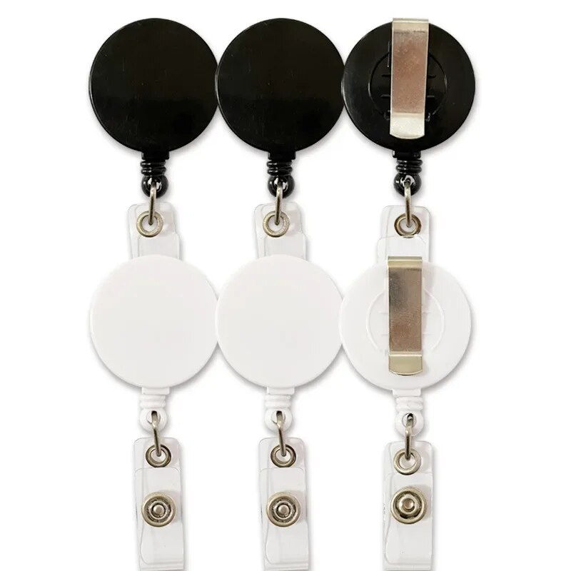 1pc ABS Retractable Keyring Extendable Metal Wire 60cm Keychain Clip Pull Key Ring Anti Lost ID Card Holder Key Chain