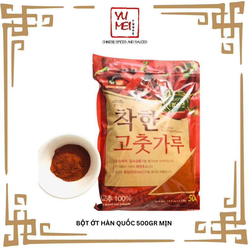 Bột Ớt Hàn Quốc 500gr - Bột Mịn