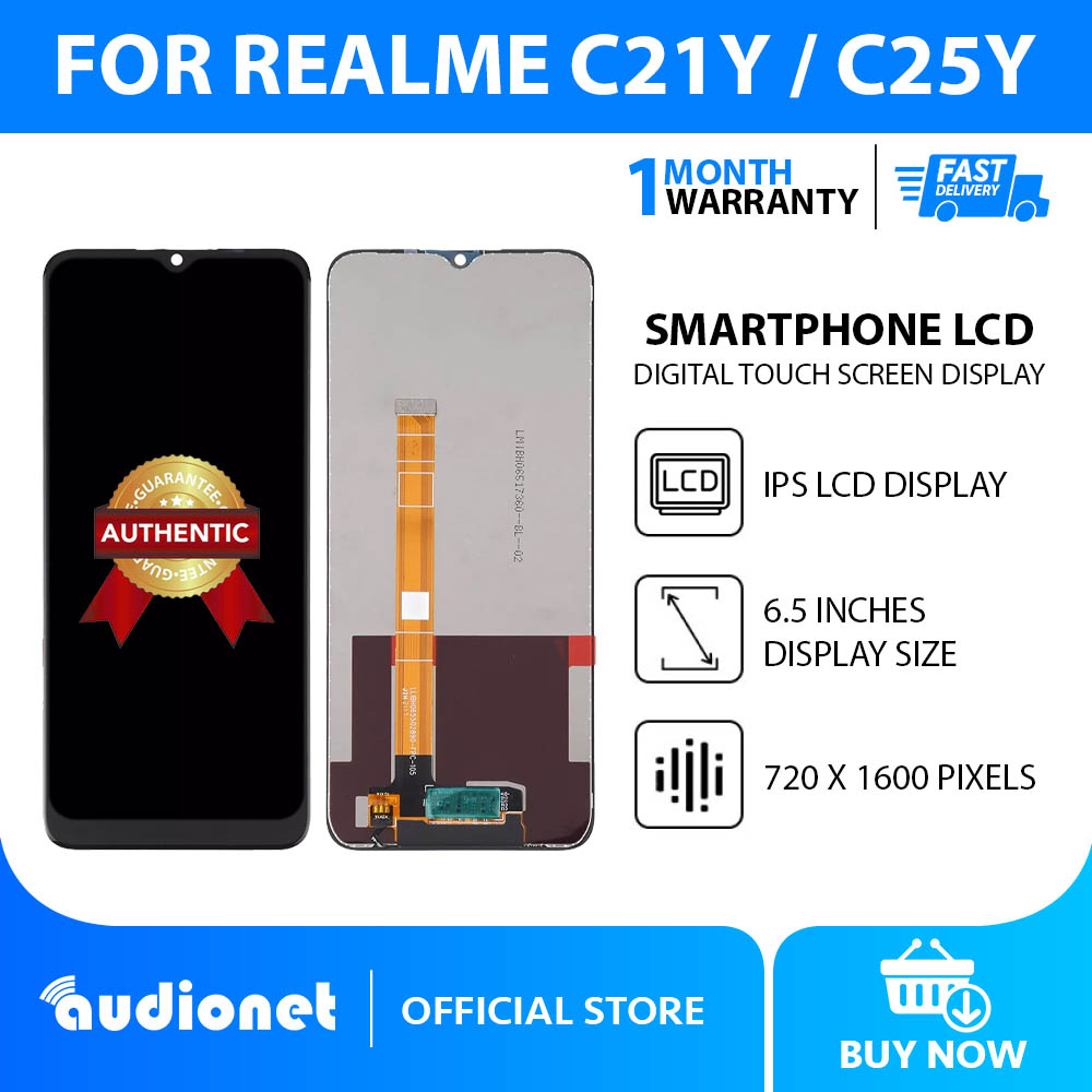 6.5 For Realme C25Y Original LCD Display With Frame Screen Touch