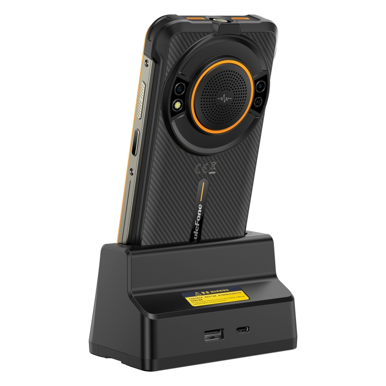 (PULUZ) cho áo giáp Ulefone Power 16 Pro / Armor 21 Ulefone USB-C / Type-C bàn đế sạc (màu đen)