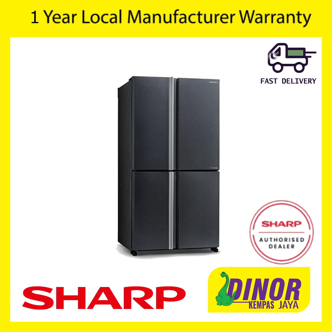 sharp 750l fridge