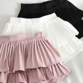 Chân váy 2 tầng xếp ly nhí (có quần trong)