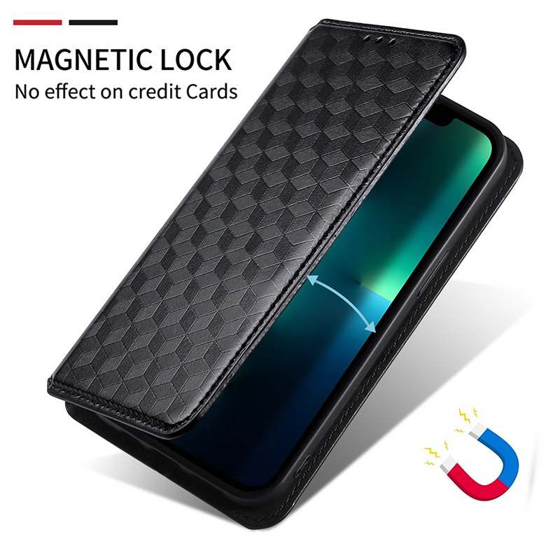 For Xiaomi Poco C75 Flip Case Diamond texture Wallet Card Slot Soft Silicone External Leather Stand Holder Flip Cover for Xiaomi Poco C75 Back Cover.