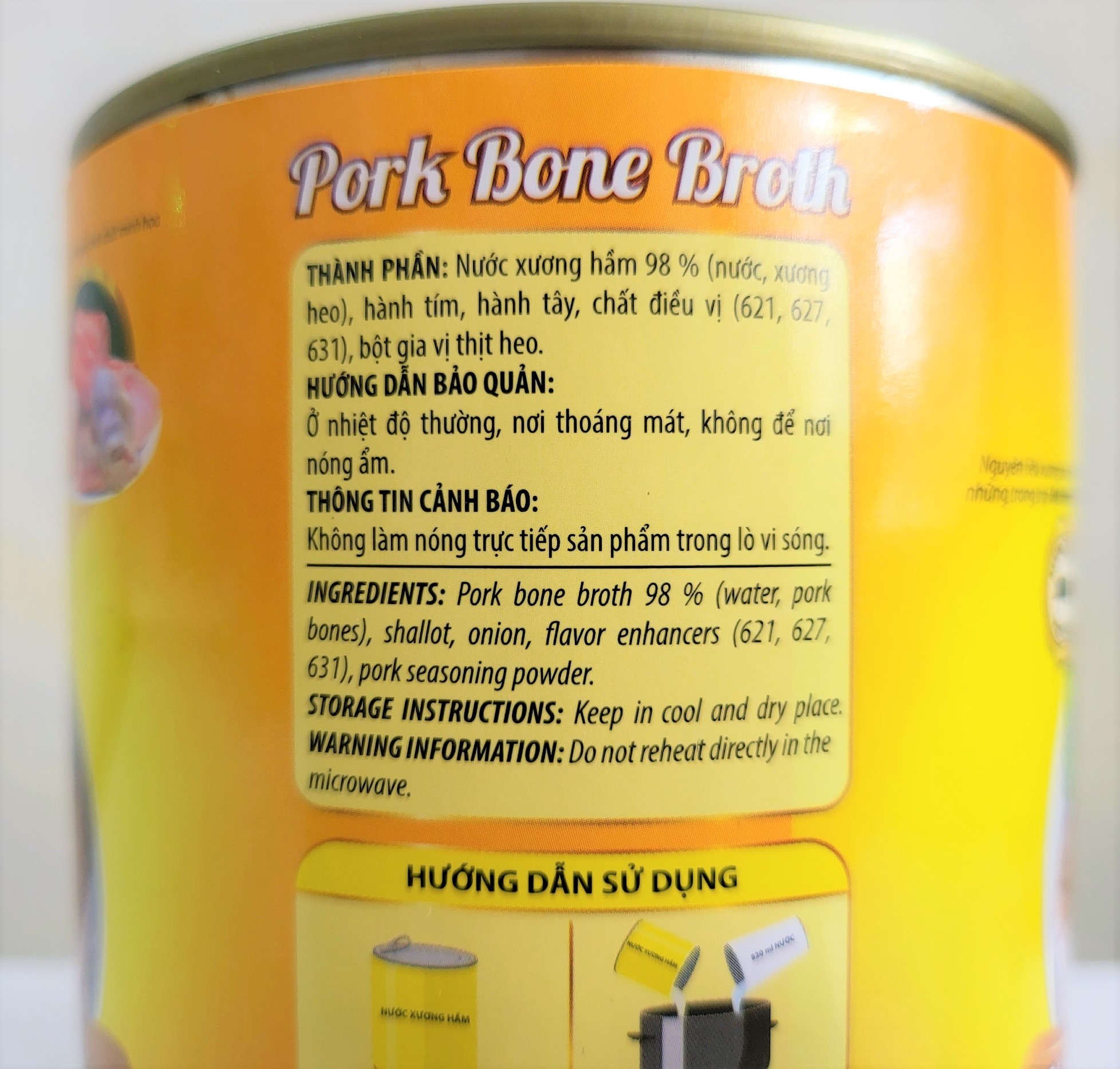 [Hộp 820ml] NƯỚC XƯƠNG HẦM THỊT HEO [VN] VISSAN Pork Bone Broth (vvk-hk)